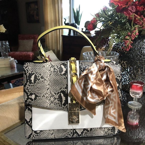 Aldo Cailla Cream and Medium Lizard Handbag New with Tags GREAT GIFT FOR MOM! - Picture 1 of 9